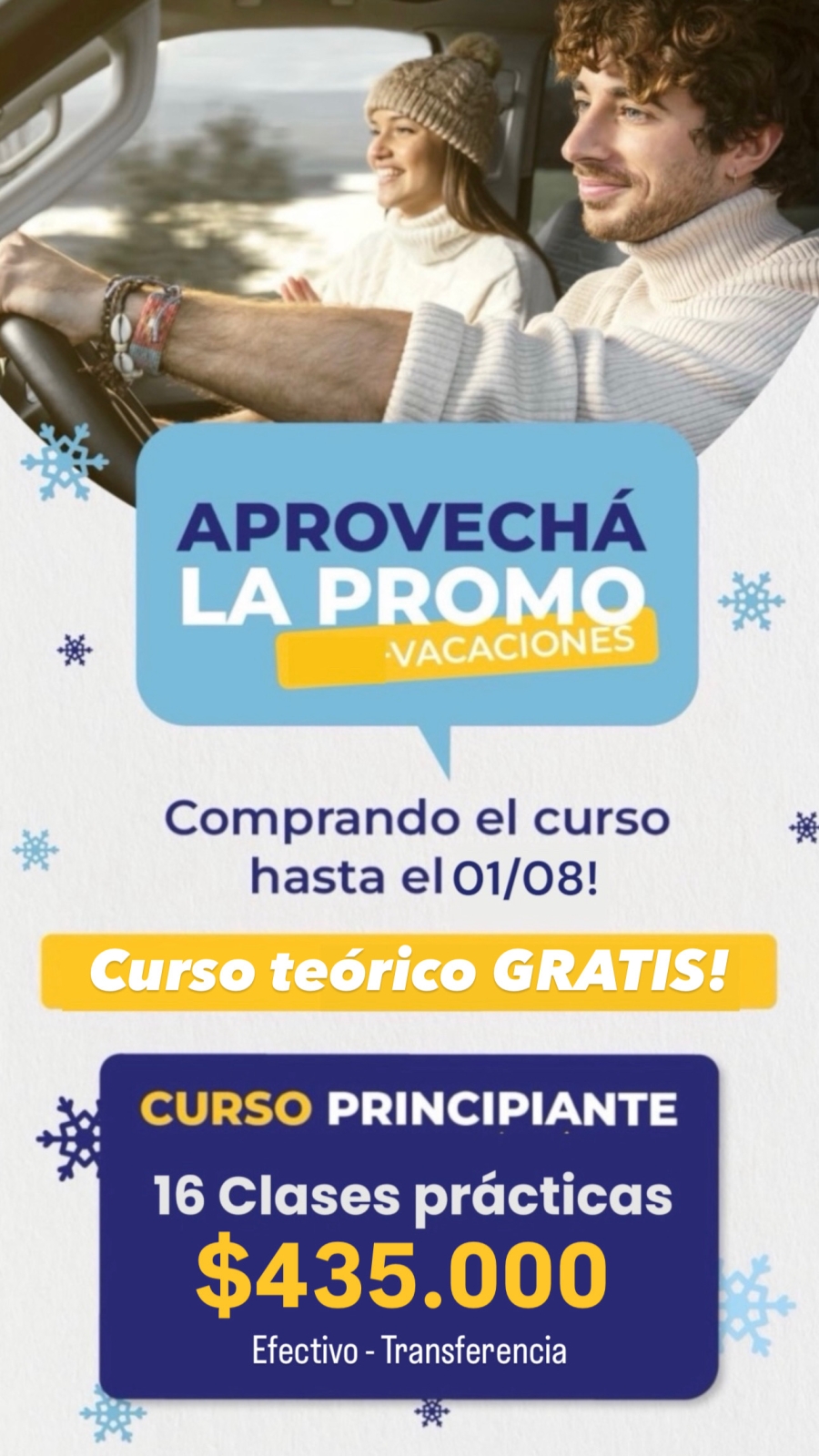16 Clases $435.000 + Curso Teórico GRATIS!